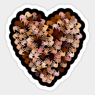 Hands heart vintage Sticker